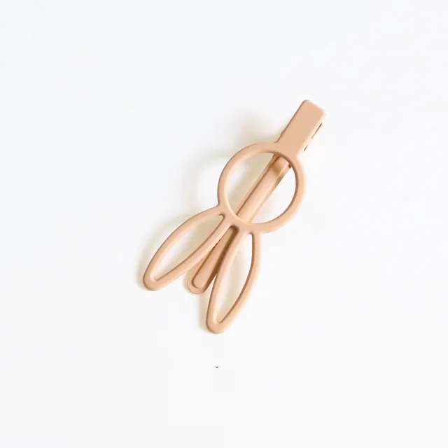 Side Clip Korean Isn Word Clip All match Cartoon Hair Accessories Beige - Shop at LoveMi