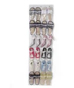 Non Woven PVC24 Grid Shoe Hanging Bag - White