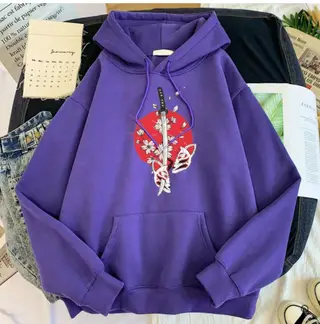 Printed Trend Korean Casual Long Sleeves - Purple
