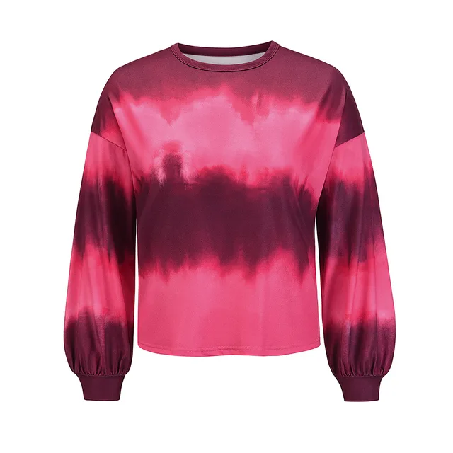 New European And American Foreign Trade Casual Round Neck Long sleeved Sweater Jacket Pink - Shop at LoveMi