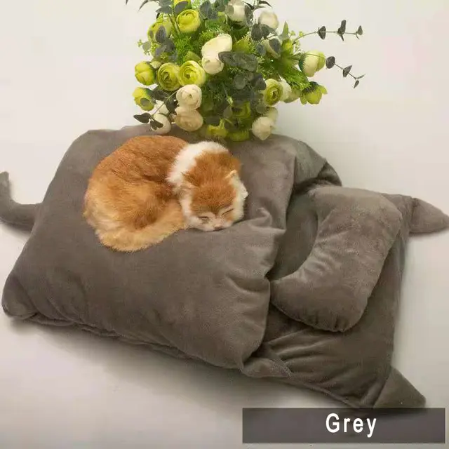 Cat Litter Winter Warm Japanese Cat Sleeping Bag Grey - Shop at LoveMi