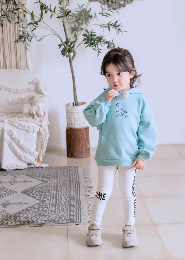 Autumn And Winter Parent child Wear Hooded Sweater Couple Wear Green - Shop at LoveMi