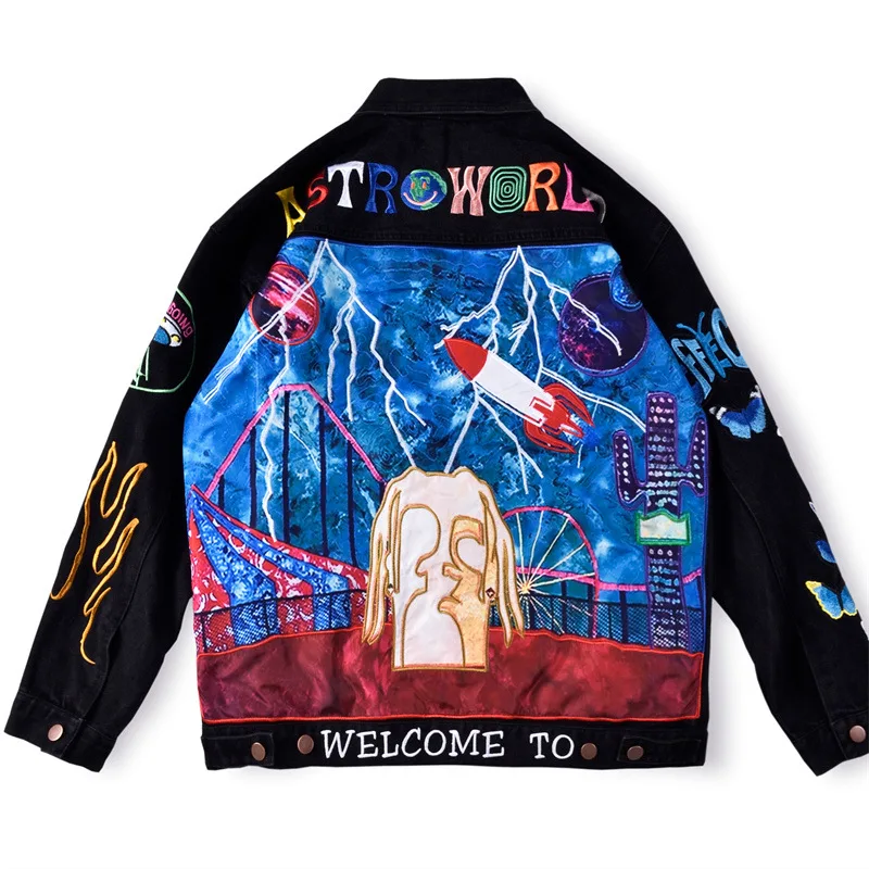 Invincible Heavy Industries Embroidered Denim Jacket - Black