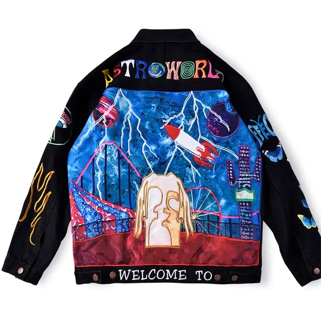 Invincible Heavy Industries Embroidered Denim Jacket Black - Shop at LoveMi