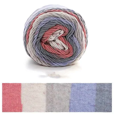 5 Strands Dyed Rainbow Cotton Milk Cotton Hand woven Scarf Pillow Gradient Color Wool - Shop at LoveMi