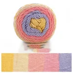 5 Strands Dyed Rainbow Cotton Milk Cotton Hand-woven Scarf Pillow Gradient Color Wool - O