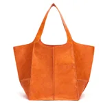 Shoulder Handbag Vintage Oil Wax Leather Soft Leather - Orange - View 1