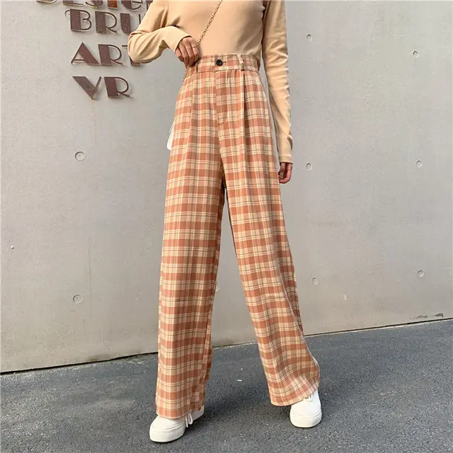 Large Size Plus Size MM Drape Mopping Pants Trousers Straight Loose Pants Orange - Shop at LoveMi