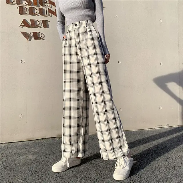 Large Size Fat MM Drape Mopping Pants Trousers Straight Loose Pants White - Shop at LoveMi