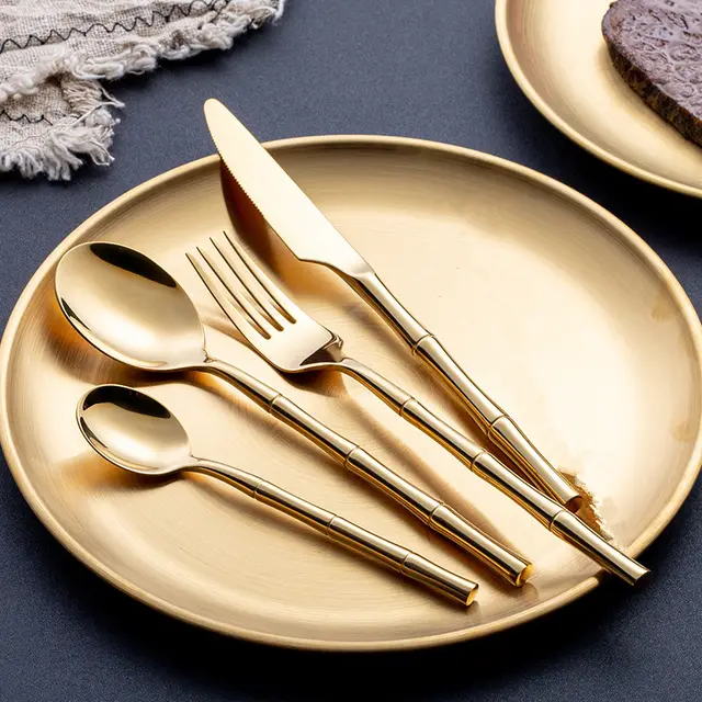 Golden Western Steak Cutlery Set Spoon Gold - Shop at LoveMi