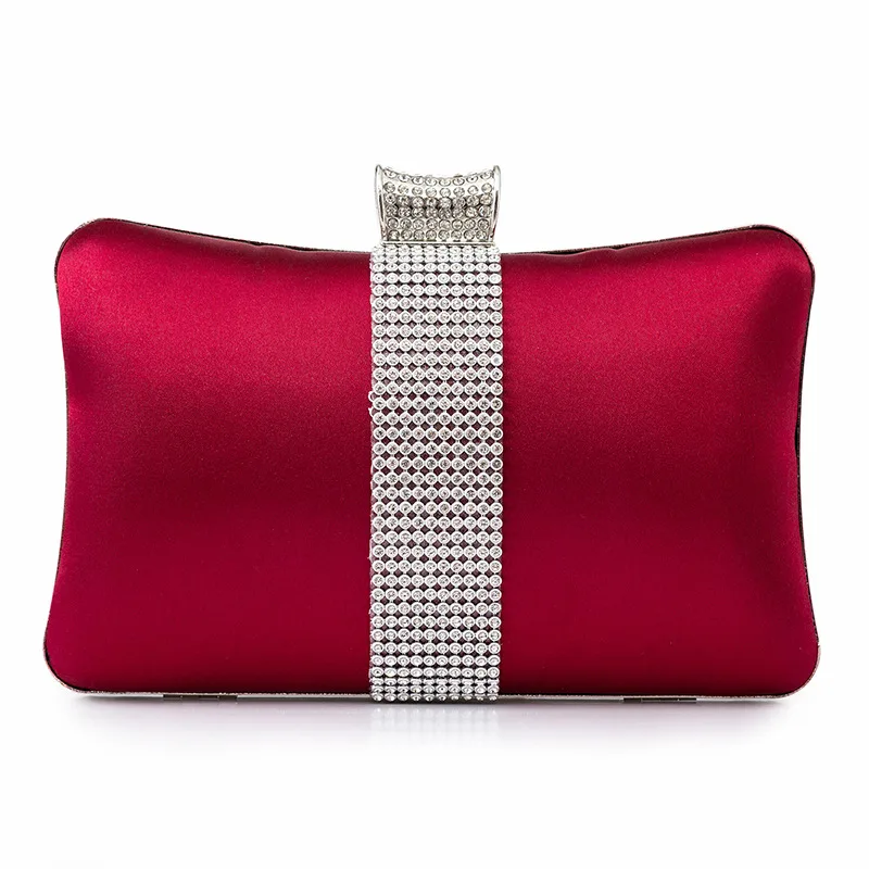 Rhinestone studded Clutch Bag Banquet Fashion Red - Shop at LoveMi
