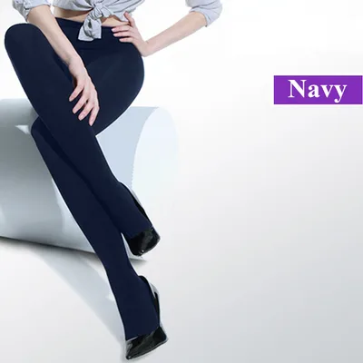 Autumn And Winter Warm Tights Flesh colored Stockings Navy - Shop at LoveMi