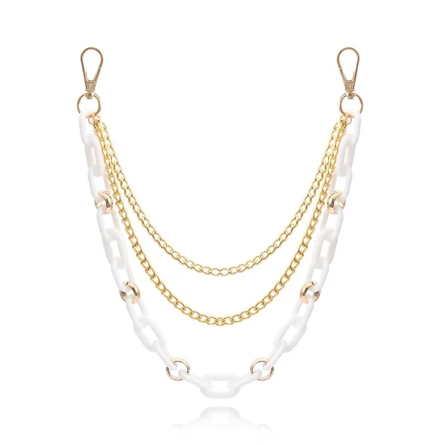 Women's Punk Metal Trendy Jeans Chain Waist White - Shop at LoveMi