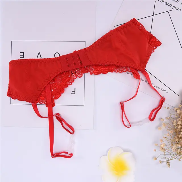 Sexy Seduction Lace Garter Belt Red - Shop at LoveMi