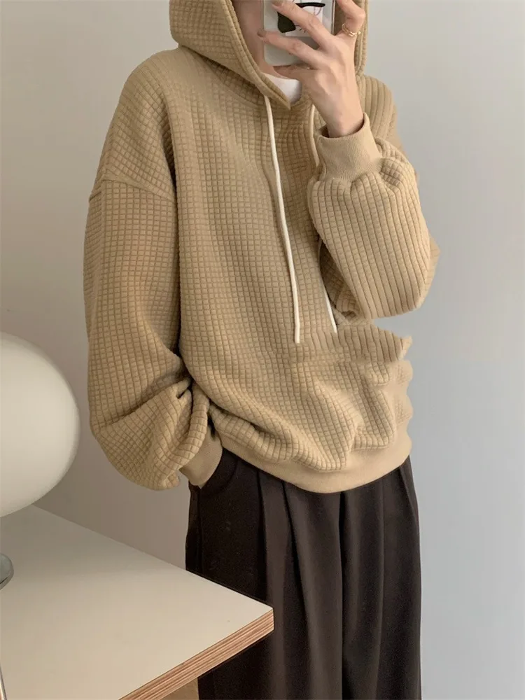Hooded Sweater Women Lazy Winter New Loose Top Khaki - Shop at LoveMi