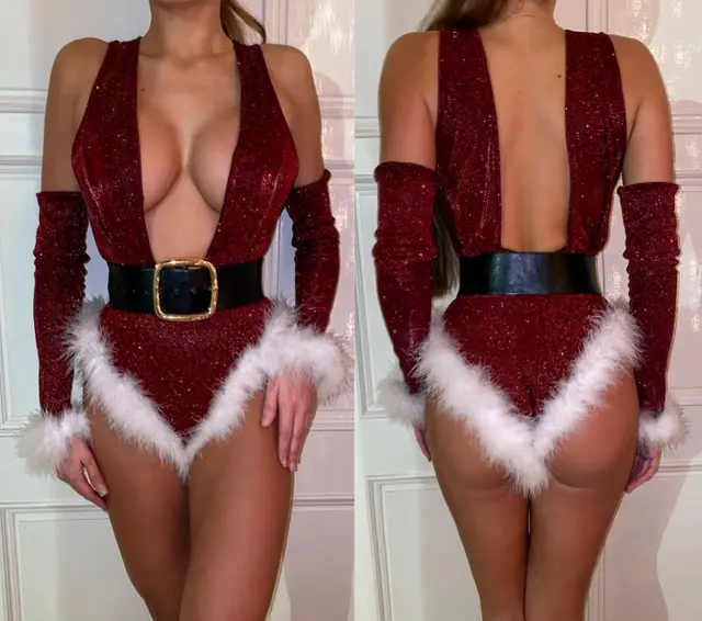 Christmas Outfit Passionate Seduction One piece Sexy Lingerie Red - Shop at LoveMi