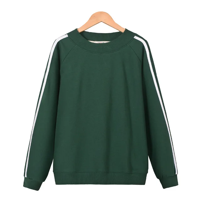 Long sleeved T shirt, Long sleeved Top, Cotton Two Stripes Green - Shop at LoveMi