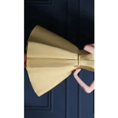 Bridesmaid Annual Party Etiquette Short Dress Gold - Shop at LoveMi