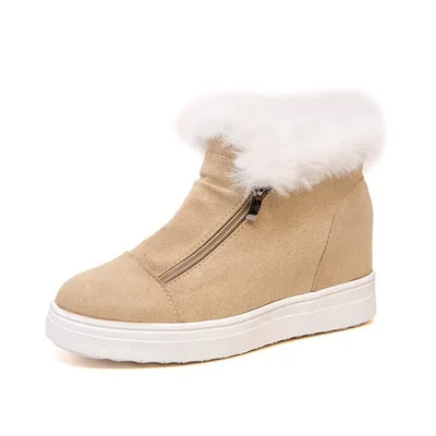 Leopard Print Women's Flat Round Toe Cotton Shoes Khaki - Shop at LoveMi