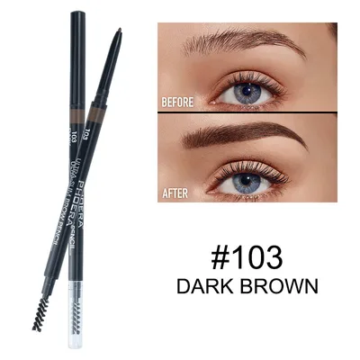 PHOERA New 5 Color Thin Eyebrow Pencil 103Dark Brown - Shop at LoveMi