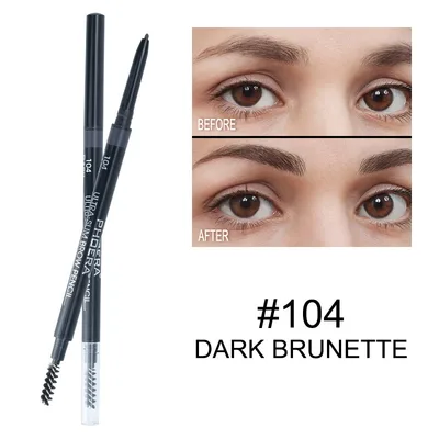 PHOERA New 5 Color Thin Eyebrow Pencil 104Dark Brunette - Shop at LoveMi