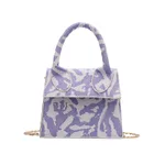 Hand-held Spring And Summer Texture Shoulder Bag Women Foreign Style Fashion Personality Messenger - Purple