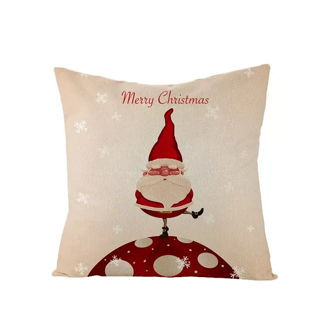 Fashionable Cartoon Pattern Christmas Pillowcase Comfortable Linen Photo Color - Shop at LoveMi