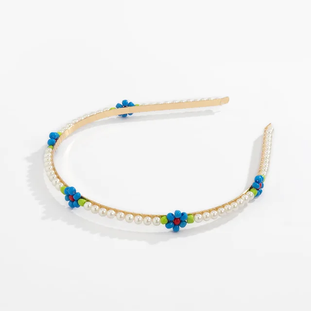 Simple AndPearl Flower Headband Blue - Shop at LoveMi