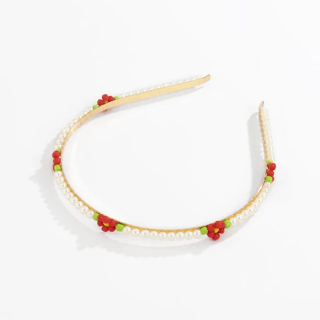 Simple AndPearl Flower Headband Red - Shop at LoveMi