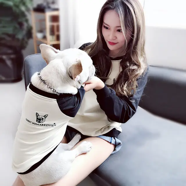 Dog Clothing Korean Style Long sleeved T shirt Black - Shop at LoveMi