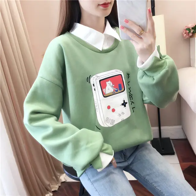 Fashion Women's Loose Plus Velvet Thick Sweater 21Style - Shop at LoveMi