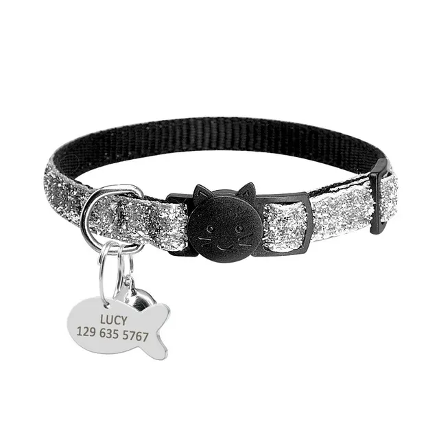 Safety Breakaway Cat Collars Quick Release Kitten Bling Silver - Shop at LoveMi