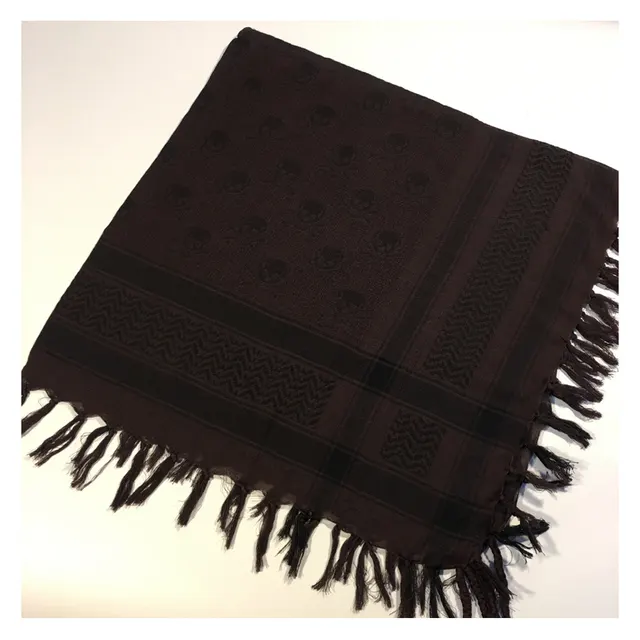 Square Tactical Ghost Head Scarf Outdoor Houndstooth Black Coffee - Shop at LoveMi
