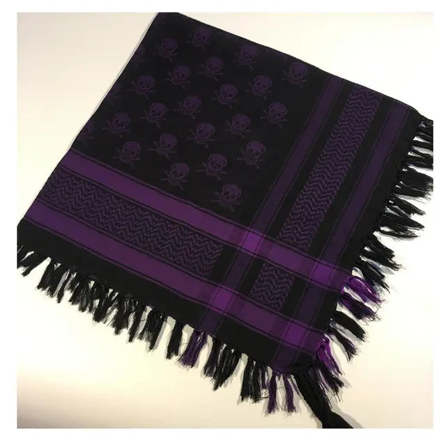 Square Tactical Ghost Head Scarf Outdoor Houndstooth Black Purple - Shop at LoveMi