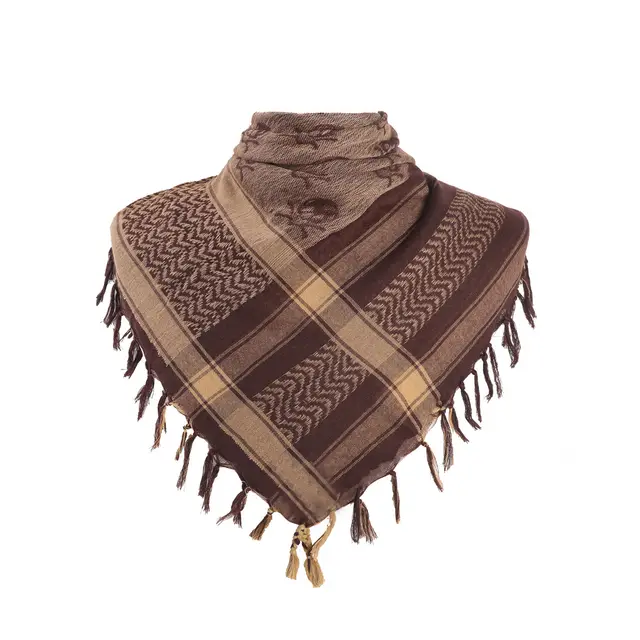 Square Tactical Ghost Head Scarf Outdoor Houndstooth Coffe - Shop at LoveMi