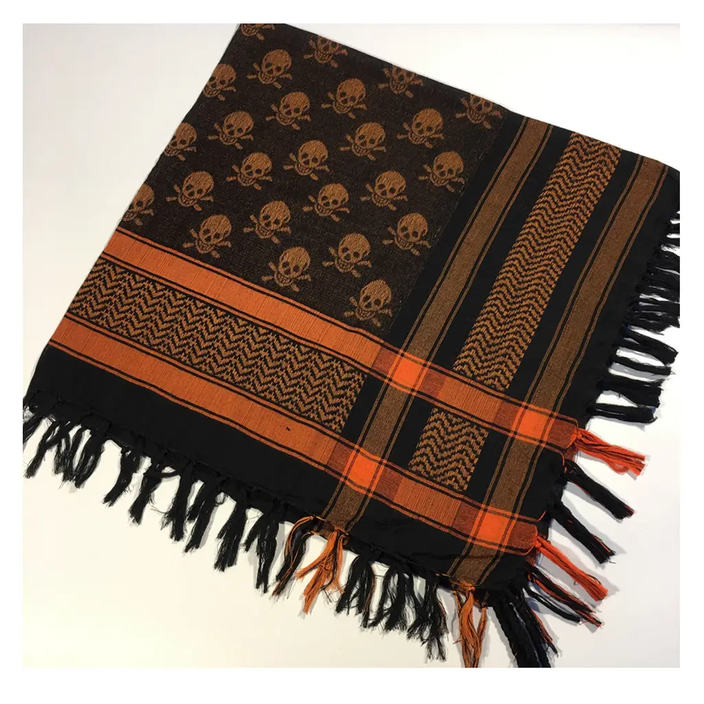 Square Tactical Ghost Head Scarf Outdoor Houndstooth - Orange