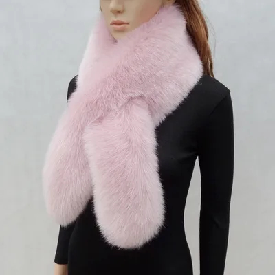 Faux Fur Rabbit Fox Collar Shawl Lotus Color - Shop at LoveMi