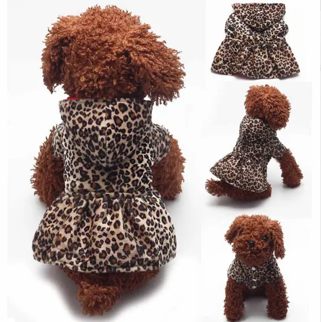 Pet Clothes Leopard Print Double sided Dress Leopard - Shop at LoveMi