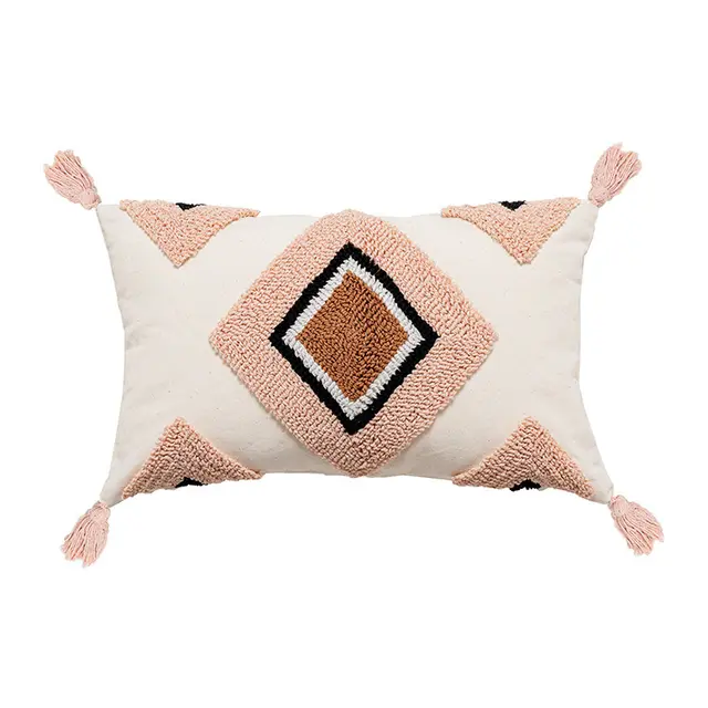 Geometric Shape Home Decoration Loop Velvet Pillowcase 4Style 30X50Cm - Shop at LoveMi