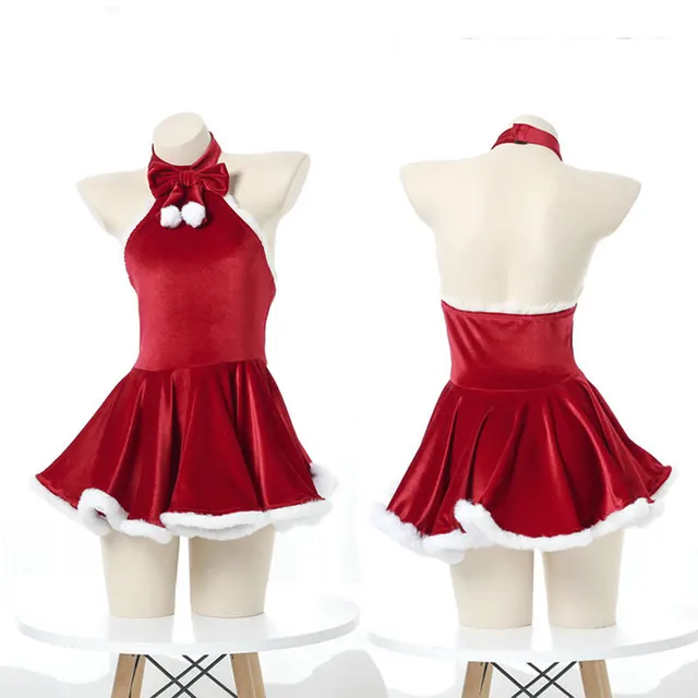 Sexy Lingerie Christmas Costume Sexy Maid Temptation High end Game Red - Shop at LoveMi