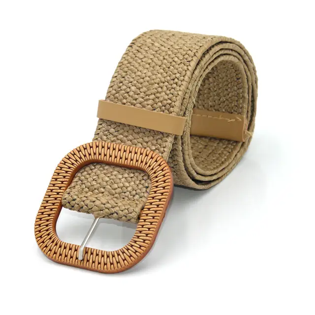 Elastic Embellished Dress Shirt Waistband Khaki - Shop at LoveMi