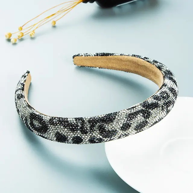 He Hair Hoop Vintage Baroque Gypsophila Rhinestone Black And White - Shop at LoveMi