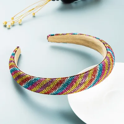 He Hair Hoop Vintage Baroque Gypsophila Rhinestone Fine Colorful - Shop at LoveMi