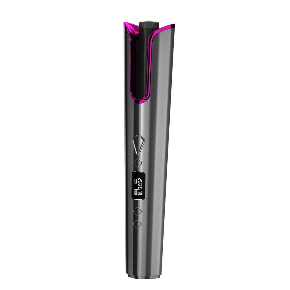 Portable Wireless Smart Curling Iron - Grey