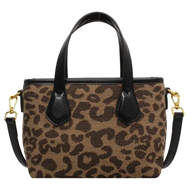 Small Bag Female Leopard Print Portable Fashion Black - Shop at LoveMi