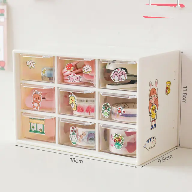 Bedroom Jiugongge Stationery And Jewelry Storage And Organizing Box Nine Gridbeige - Shop at LoveMi