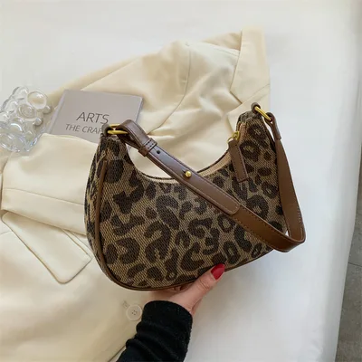 Retro Leopard Print Small Bag Women Fashion Texture One Shoulder Leopard - Shop at LoveMi