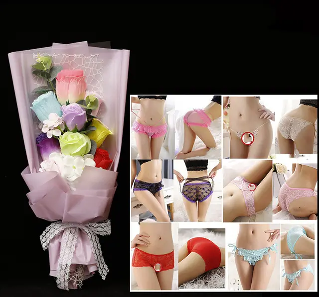 Practical Birthday Gift Rose Panties Bouquet Heart To Heart - Shop at LoveMi