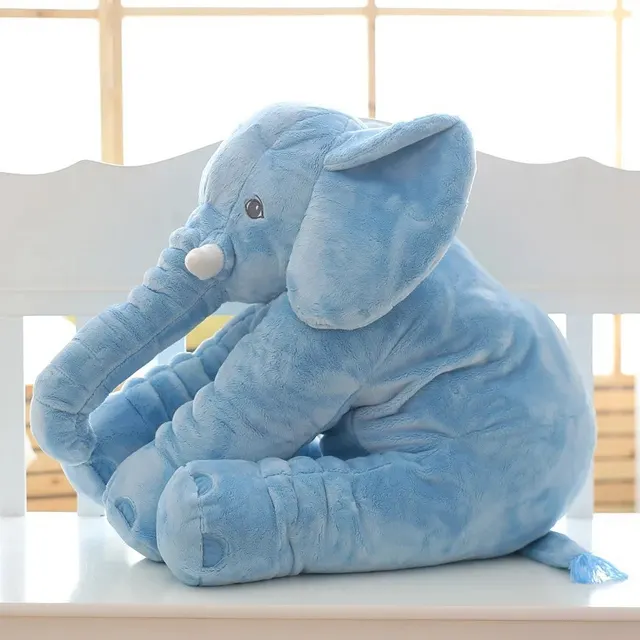 Soft Comfort Elephant Plush Toy Accompany Sleeping Baby Sleep Child Pillow Leather Shell Blue - Shop at LoveMi