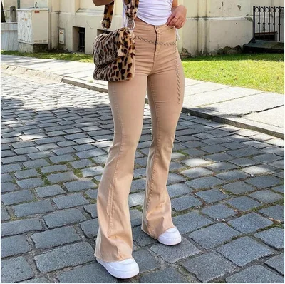 New Jeans Retro Brown High Waist High Elastic Short Boots Khaki - Shop at LoveMi